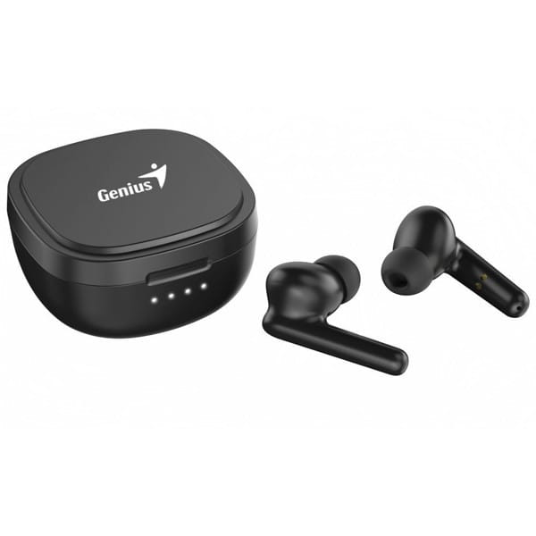 Genius HS-M910BT, mikrofon, přepínání skladeb, černá, 2.0, s nabíjecí, krabičkou, sportovní typ USB-C