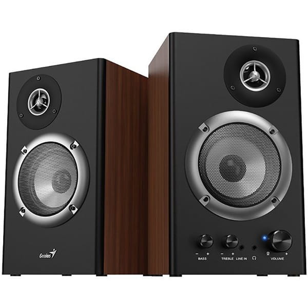Genius reproduktory SP-HF1200B, 2.0, 36W, hnědé, regulace hlasitosti,, dřevěné, 40Hz-20kHz