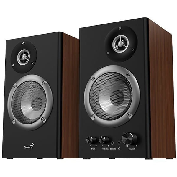 Genius reproduktory SP-HF1200B, 2.0, 36W, hnědé, regulace hlasitosti,, dřevěné, 40Hz-20kHz
