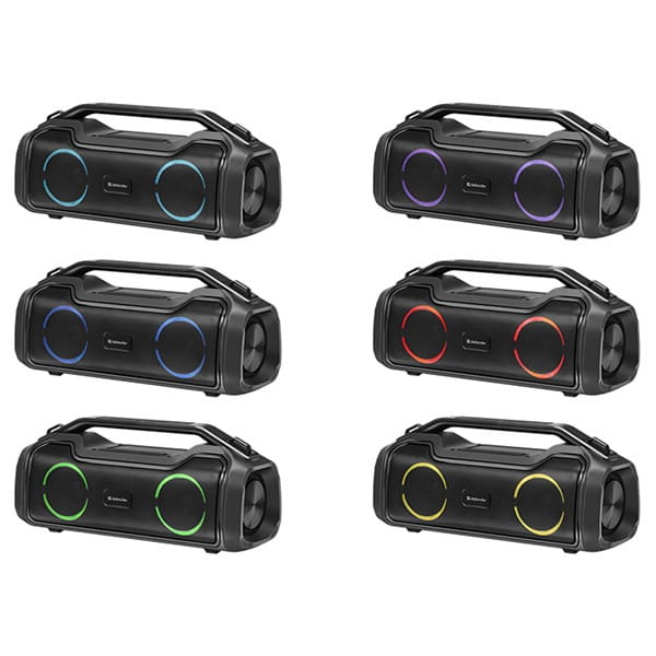 Defender głośnik BEATBOX 50, Li-Ion, 2.0, 50W, czarny, regulacja głośności, podświetlenie LED, BT 5.0, TWS