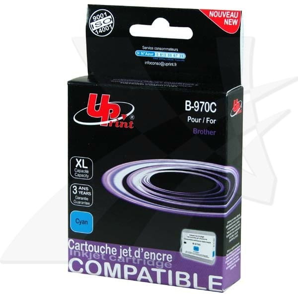 UPrint kompatybilny ink / tusz z LC-1000C, cyan, 10ml, B-970C, dla Brother DCP-330C, 540CN, 130C, MFC-240C, 440CN