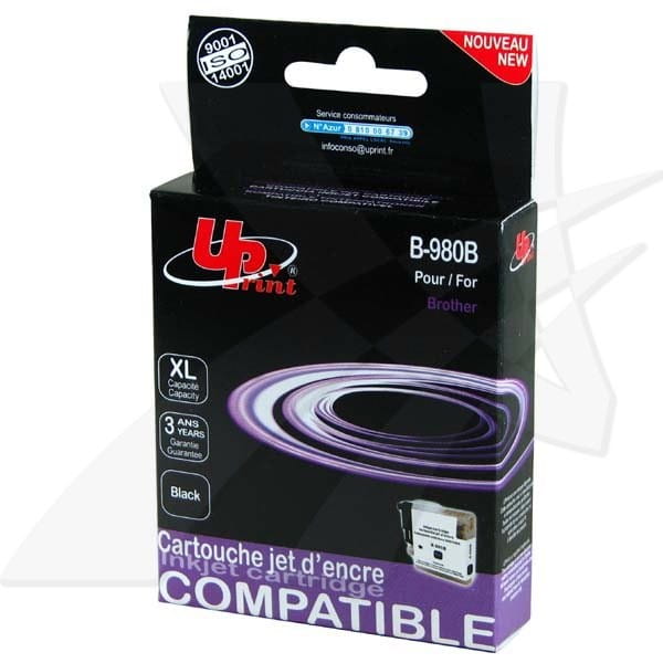 UPrint kompatybilny ink / tusz z LC-980BK, black, 15ml, B-980B, dla Brother DCP-145C, 165C