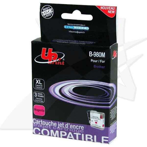 UPrint kompatybilny ink / tusz z LC-980M, magenta, 12ml, B-980M, dla Brother DCP-145C, 165C