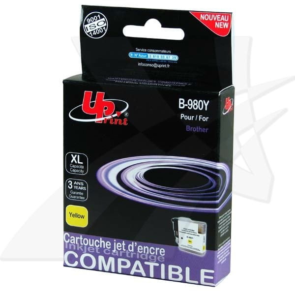 UPrint kompatybilny ink / tusz z LC-980Y, yellow, 12ml, B-980Y, dla Brother DCP-145C, 165C