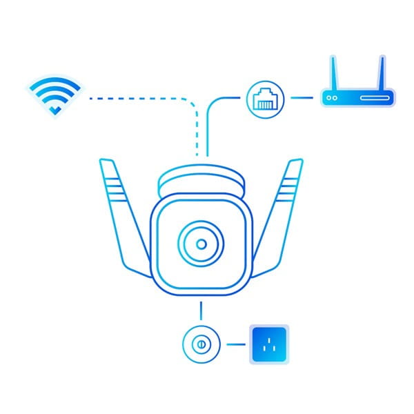 TP-link IP kamera Wi-Fi do monitoringu zewnętrznego Tapo C310, Full HD, Wifi 2.4 GHz, biała, 3MP, tryb nocny, alarm, detekcja ruch