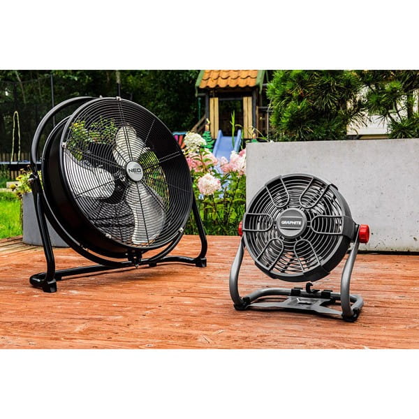 Wentylator 58G080, zasilanie akumulatorem, 18V, zasilanie z sieci lub akumulatora, Graphite