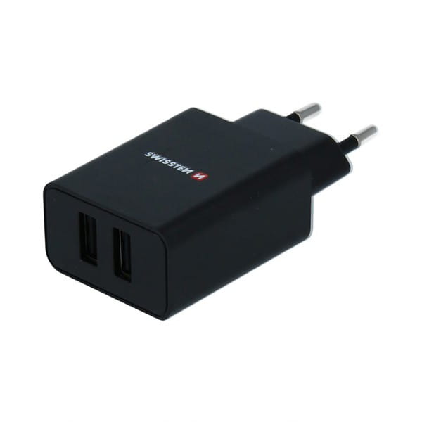 SWISSTEN Zasilacz / sieciowy adapter 10W, 2-portowy, USB-A, kabel Lightning Mfi, Smart IC