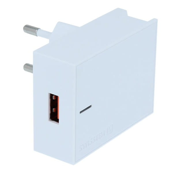 SWISSTEN Zasilacz / sieciowy adapter 22,5W, 1 port, USB-A, Huawei Supercharge, stojak na telefon