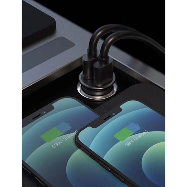 Ładowarka samochodowa SWISSTEN 36W, 2-portowy, USB-C, USB-A