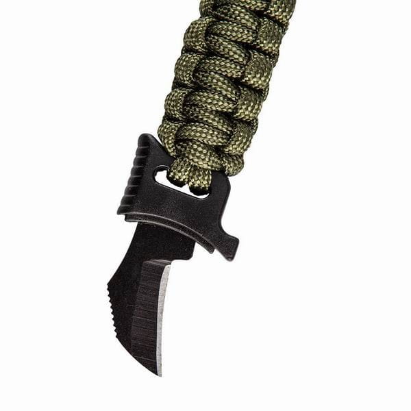Neo Tools Bransoletka survivalowa 5w1 vlasec, podpalovač, kompas, nůž, píšťalka