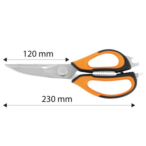 Neo Tools Nożyczki 6 w 1, délka 230mm, délka čepele 120mm