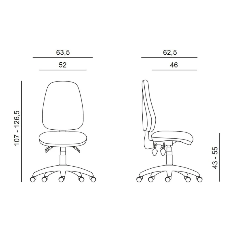 Powerton Ergonomiczny fotel biurowy Anna, Szary