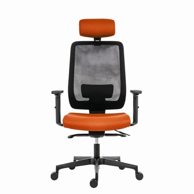 Powerton Ergonomiczny fotel biurowy Lucie, Pomarańczowy