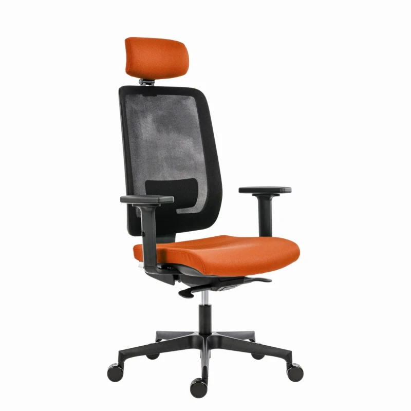 Powerton Ergonomiczny fotel biurowy Lucie, Pomarańczowy