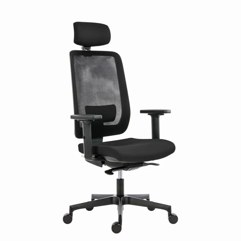 Powerton Ergonomiczny fotel biurowy Lucie, Czarny