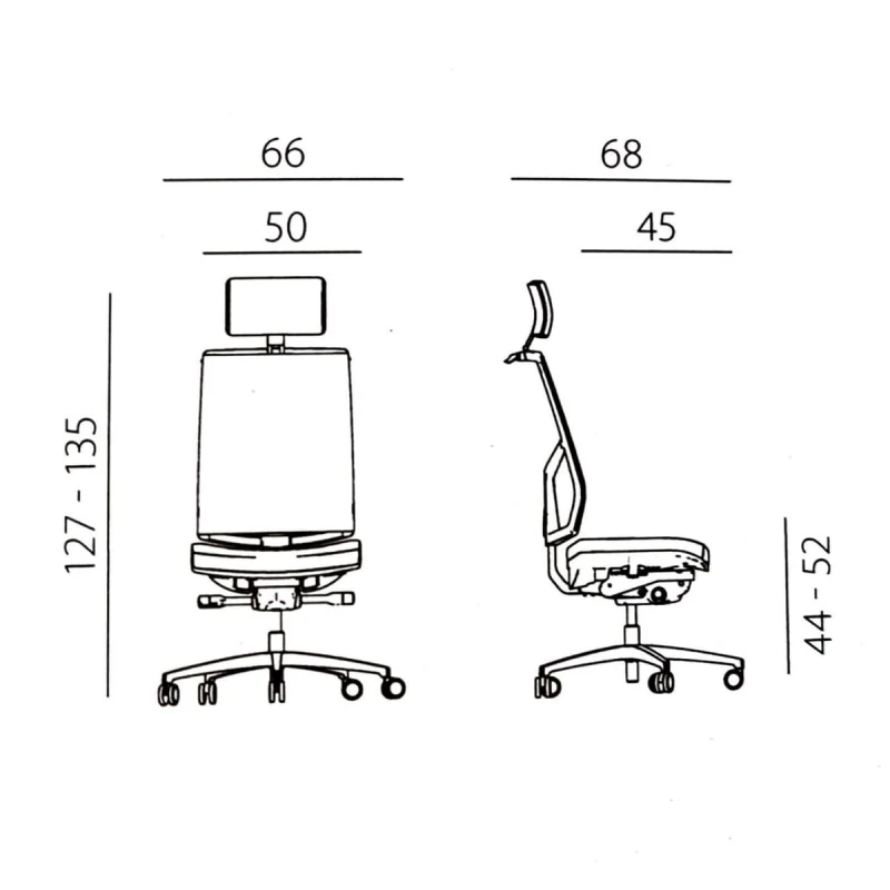 Powerton Ergonomiczny fotel biurowy Marie, Czarny