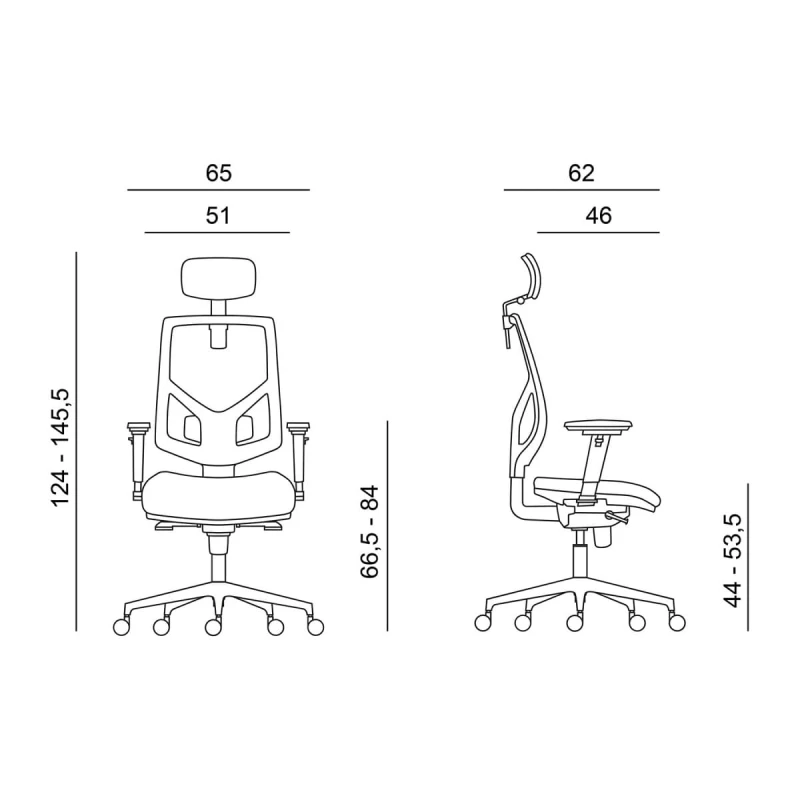 Powerton Ergonomiczny fotel biurowy Tina
