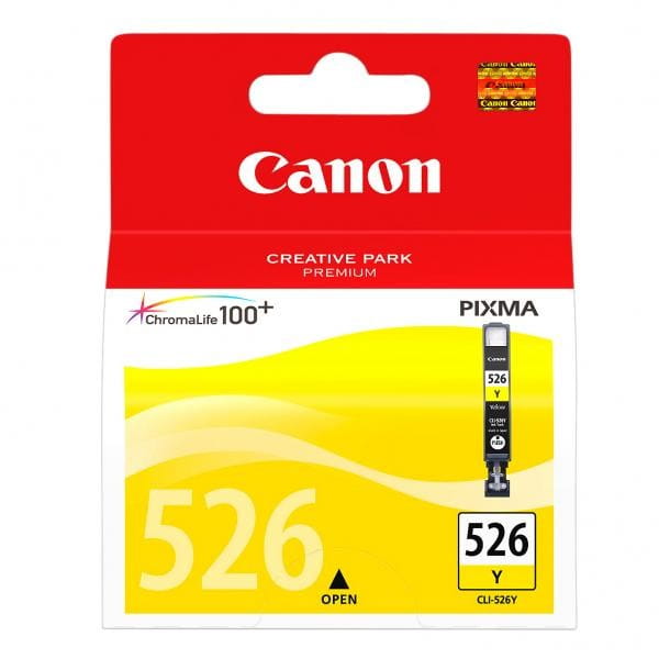 Canon oryginalny ink / tusz CLI526Y, yellow, 9ml, 4543B001, Canon Pixma  MG5150, MG5250, MG6150, MG8150