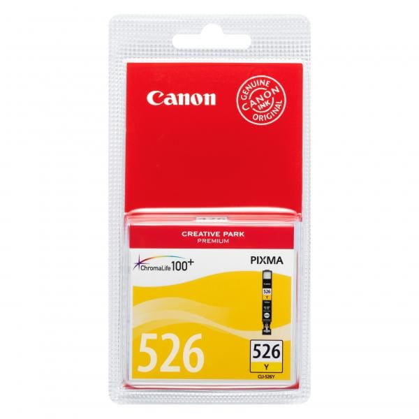 Canon oryginalny ink / tusz CLI526Y, yellow, 9ml, 4543B001, Canon Pixma  MG5150, MG5250, MG6150, MG8150