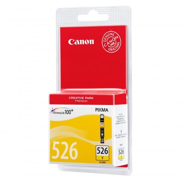 Canon oryginalny ink / tusz CLI526Y, yellow, 9ml, 4543B001, Canon Pixma  MG5150, MG5250, MG6150, MG8150