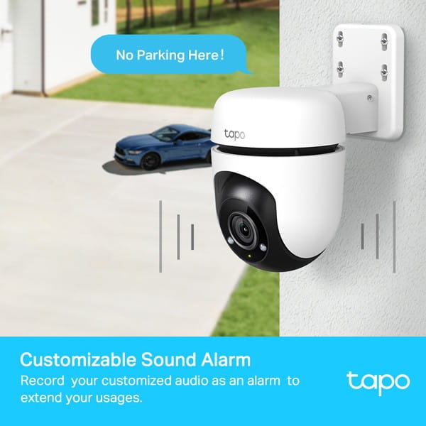 TP-link IP kamera Wi-Fi do monitoringu zewnętrznego Tapo C500, Full HD (1920x1080), Wifi 2.4 GHz /ethernet, biała, tryb nocny, ala