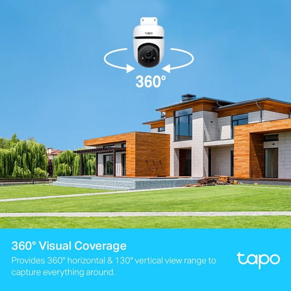 TP-link IP kamera Wi-Fi do monitoringu zewnętrznego Tapo C500, Full HD (1920x1080), Wifi 2.4 GHz /ethernet, biała, tryb nocny, ala