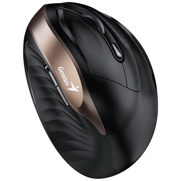 Genius Mysz Ergo 8250S, 1600DPI, 2.4 [GHz], optyczna, 6kl., bezprzewodowa, czarno-złota, 1 szt AA