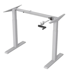 Biurko ręczna regulacja wys. Ergo Office ER-402 W, max 70 kg, max wys 123cm, bez blatu do pracy stojąco siedzącej, białe - USZ OPAK
