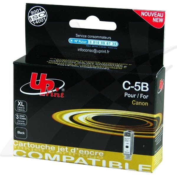 UPrint kompatybilny ink / tusz z PGI5BK, black, 380s, 26ml, C-5B, z chipem, dla Canon iP4200, 5200, 5200R, MP500, 800