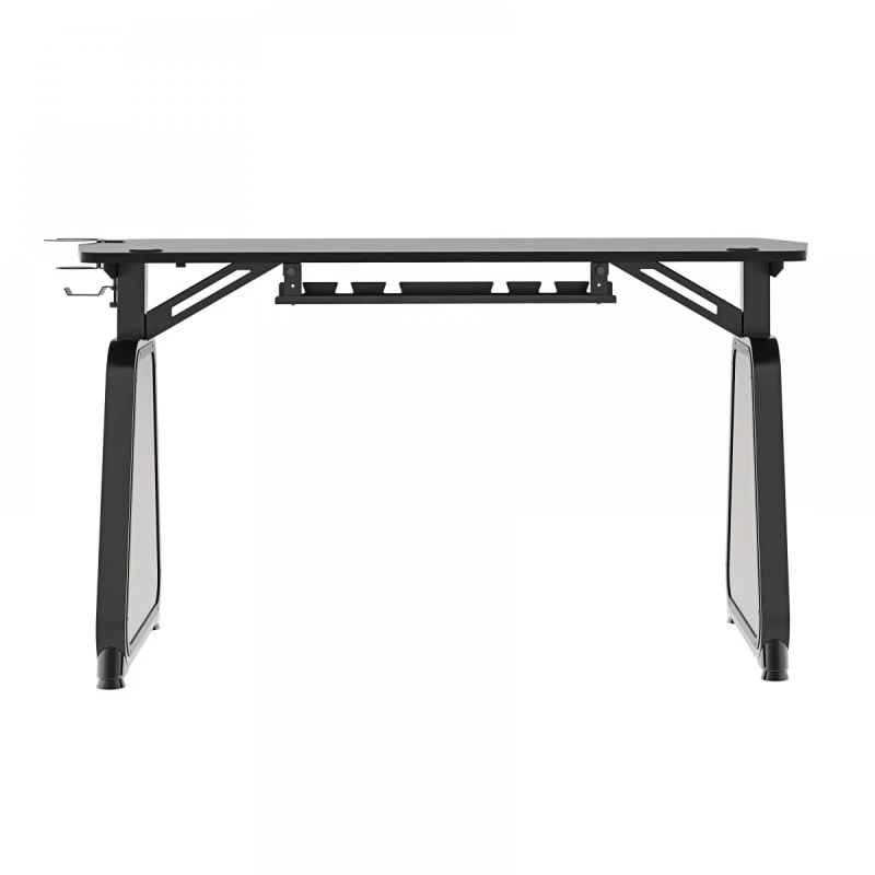 ULTRADESK Biurko dla gracza BOOSTER, 136x70,5 cm, 75 cm, podświetlenie RGB, uchwyt na słuchawki i napój