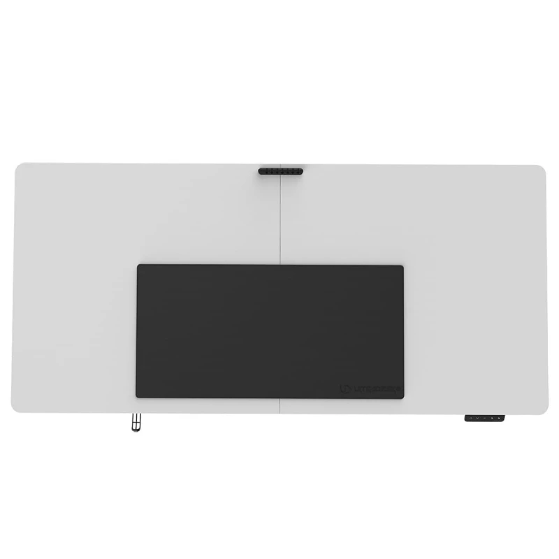 Biurko, elektycznie regulowany, Blat biały, 160x75 cm, 74-116 cm, z podkładką pod mysz XXL, ULTRADESK
