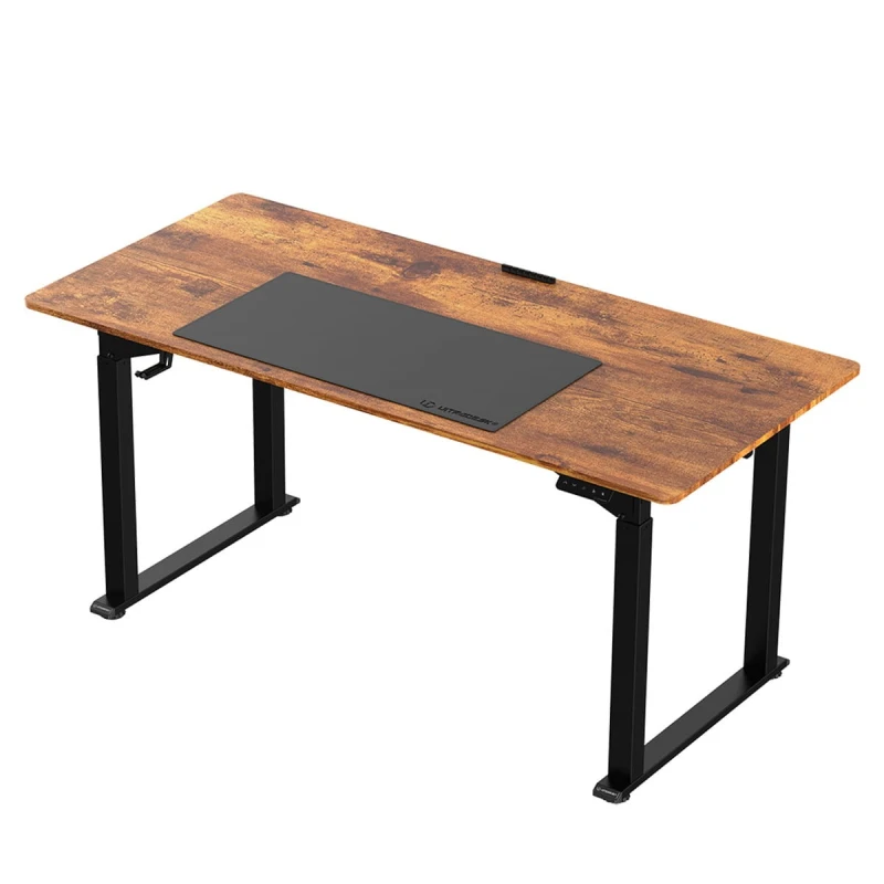 Biurko, elektycznie regulowany, 160x75 cm, 74-116 cm, z podkładką pod mysz XXL, ULTRADESK, uchwyt na słuchawki