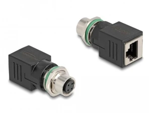 Adapter Delock M12 4 Pin D-Coded - RJ45 F/F