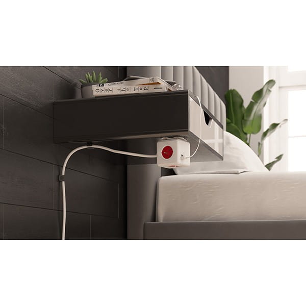 Listwa zasilająca 250V, CEE7 (widelec) - POWERCUBE, 1.5m, ORIGINAL USB, czerwona, POWERCUBE, 4 gniazdka + 2 porty USB