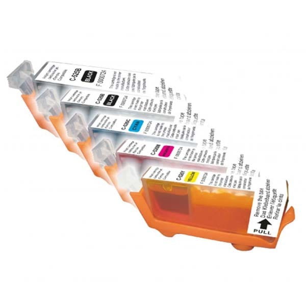 UPrint kompatybilny ink / tusz z CLI526, 2xblack/1xcyan/1xmagenta/1xyellow, C-525/526 PACK, z chipem, dla Canon Pixma  MG5150, MG5