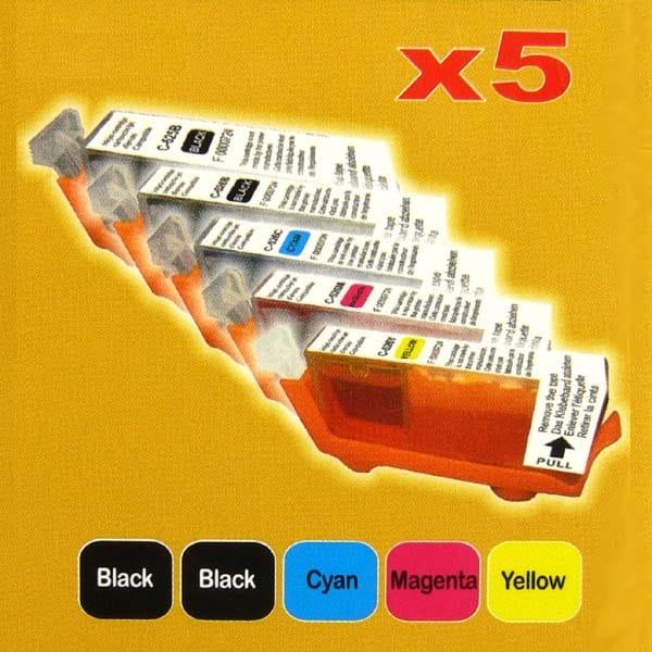 UPrint kompatybilny ink / tusz z CLI526, 2xblack/1xcyan/1xmagenta/1xyellow, C-525/526 PACK, z chipem, dla Canon Pixma  MG5150, MG5