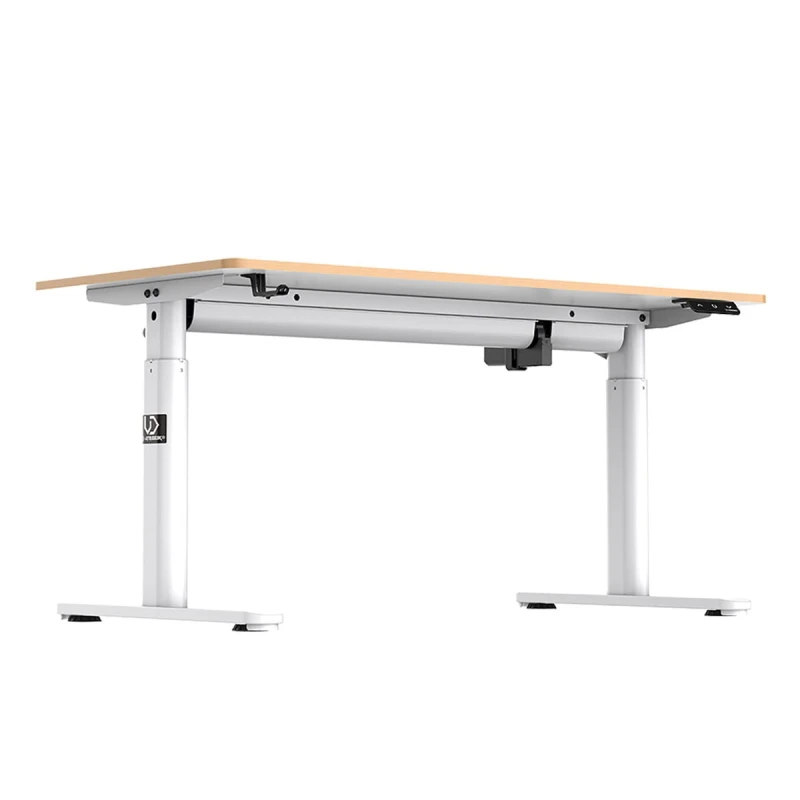 Biurko dla dzieci, elektycznie regulowany, Blat biały, 120X60 cm, 55-81 cm, PULSAR, uchwyt na słuchawki, klips na kable, ULTRADESK