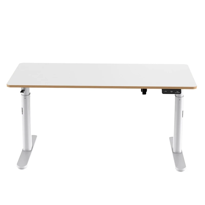 Biurko dla dzieci, elektycznie regulowany, Blat biały, 120X60 cm, 55-81 cm, PULSAR, uchwyt na słuchawki, klips na kable, ULTRADESK