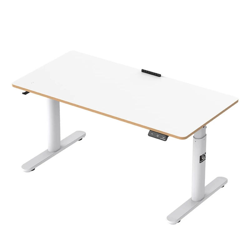 Biurko dla dzieci, elektycznie regulowany, Blat biały, 120X60 cm, 55-81 cm, PULSAR, uchwyt na słuchawki, klips na kable, ULTRADESK