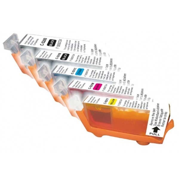 UPrint kompatybilny ink / tusz z CLI521, 2xblack/1xcyan/1xmagenta/1xyellow, C-520/521 PACK, z chipem, dla Canon iP3600, iP4600, MP