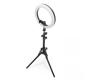 Lampa pierścieniowa DIGITUS LED RING 10" wysuwany statyw, uchyt na telefon, pilot, USB 2m