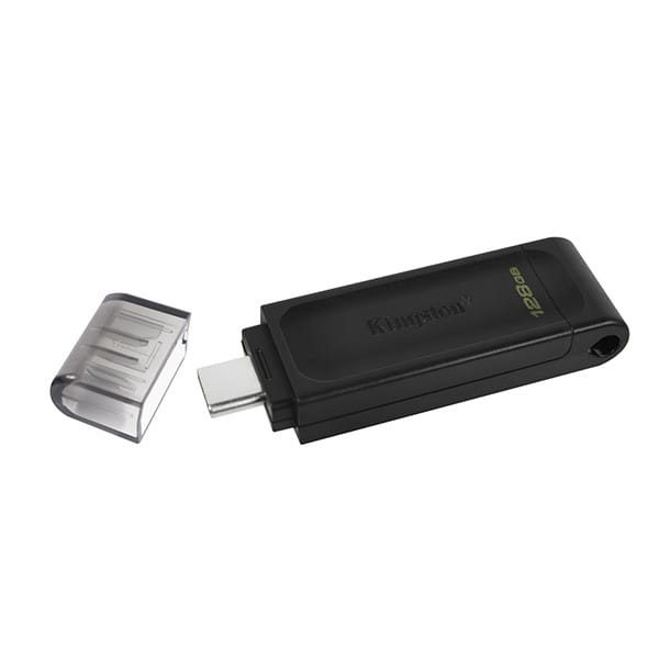 Kingston USB flash disk, USB 3.0, 128GB, DataTraveler 70, czarny, DT70/128GB, USB C