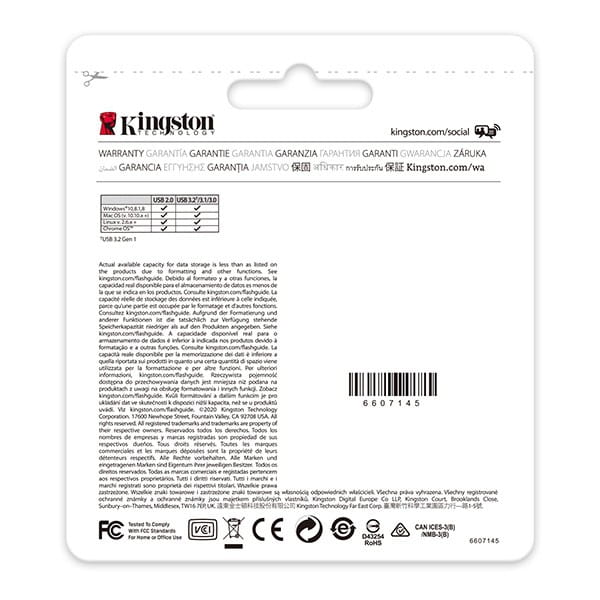 Kingston USB flash disk, USB 3.0, 128GB, DataTraveler 70, czarny, DT70/128GB, USB C