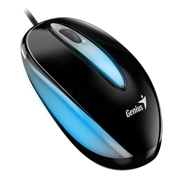 Genius Mysz DX-Mini, 1000DPI, optyczna, 3kl., przewodowa USB, czarna, klasyczna, podświetlenie RGB