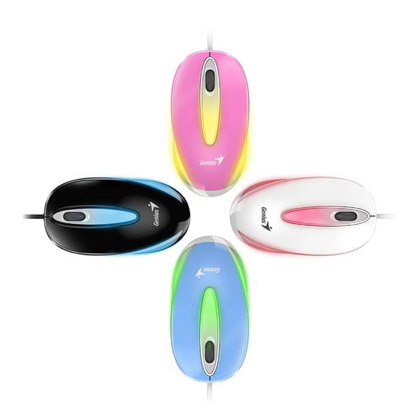 Genius Mysz DX-Mini, 1000DPI, optyczna, 3kl., przewodowa USB, czarna, klasyczna, podświetlenie RGB