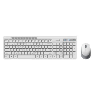 Genius SlimStar 8230, zestaw klawiatura z myszą optyczną bezprzewodową, 1x AA, 1x AA, CZ/SK, klasyczna, Dual-Mode rodzaj bezprzewo