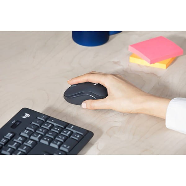 Logitech MK295, zestaw klawiatura z myszą optyczną bezprzewodową, AAA, CZ, multimedialny, 2.4 [GHz], bezprzewodowa, szara