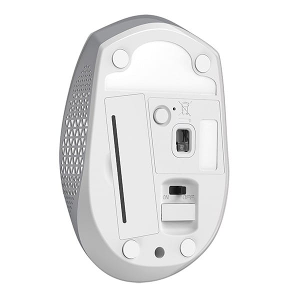 Genius Mysz NX-8000S BT, 1200DPI, Bluetooth a 2,4GHz, optyczna, 3kl., bezprzewodowa, biało-szary, Blue-Eye sensor, symetryczna