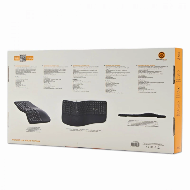 Powerton LANA, US, przewodowa (USB), czarna