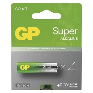 Bateria alkaliczna, AA (LR6), AA, 1.5V, GP, blistr, 4-pack, SUPER